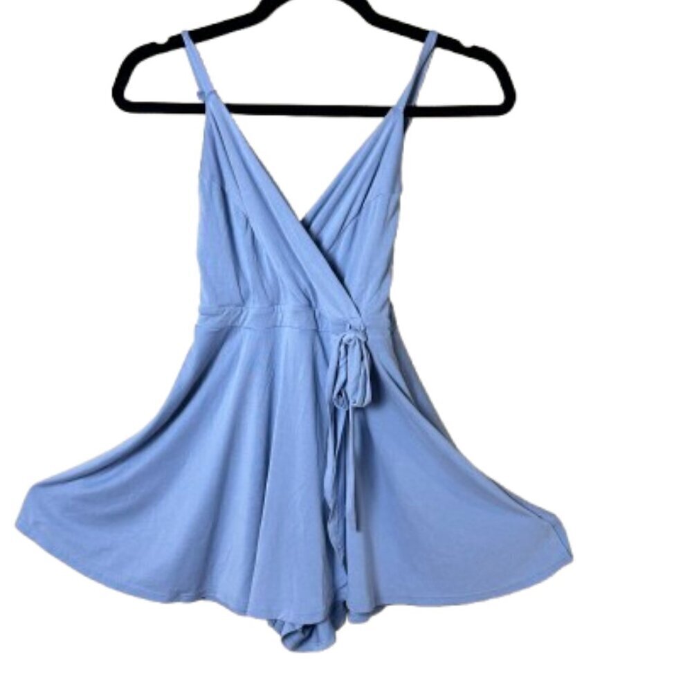 Urban Outfitters Kimchi Blue Wrap Front Romper Size XS Light Blue